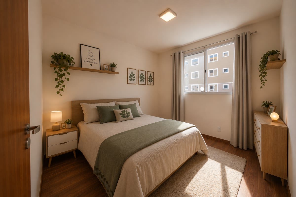 Perspectiva ilustrativa — Quarto de casal